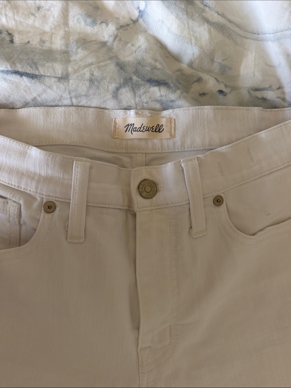 Madewell 9” High Riser Skinny Skinny Jean white - size 30 Tall - Picture 5 of 8